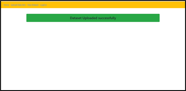 Data set Uploading Page